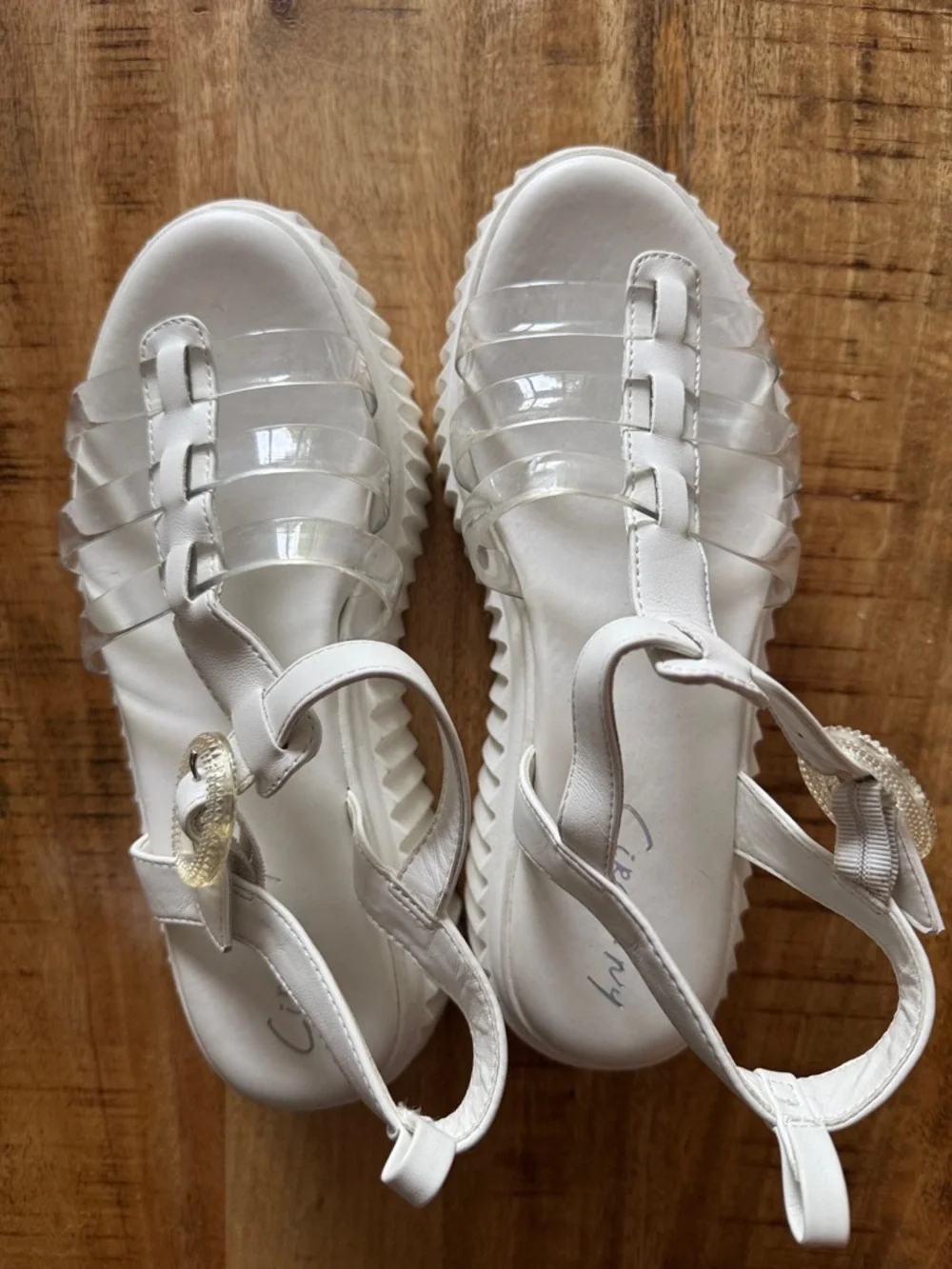 CIRCUS by Sam Edelman Ester White Platform chunky fisherman open toe sandals 8